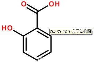 水楊酸CAS號：69-72-7分子結構圖